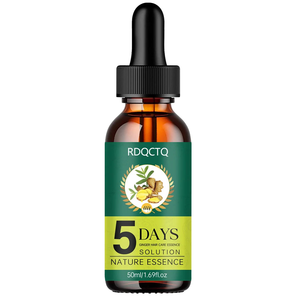 5-Day Ginger Hair Serum – Frizz Control & Shine Boost