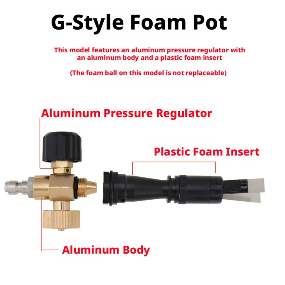 Snow Foam Cannon 1L – 1/4" Quick Connect Car Pressure Washer Gun