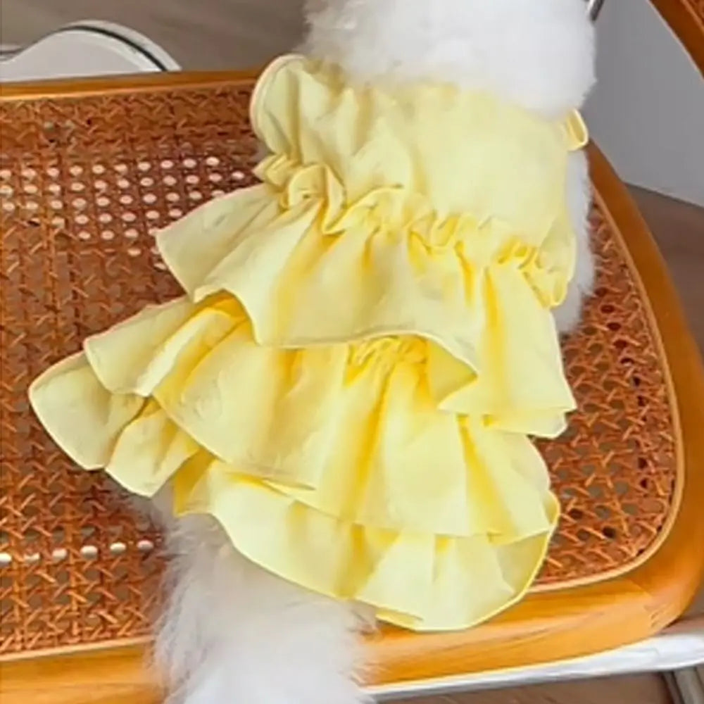 Fashion Cute Pet Love Strap Cake Skirt Breathable Thin Design Pet Summer Clothes Soft Dog Vest Spring/Summer Oasis Select