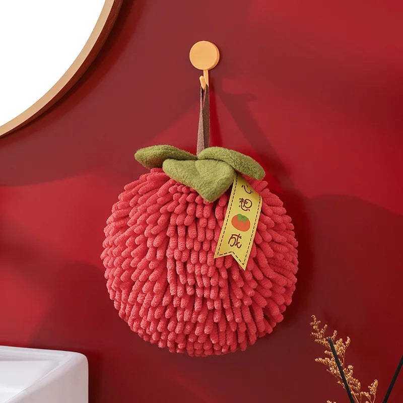 Thickened Fruit Hand Towels, Absorbent Handball Towels Kitchen and Bathroom Hand Towels Oasis Select I want to persimmon