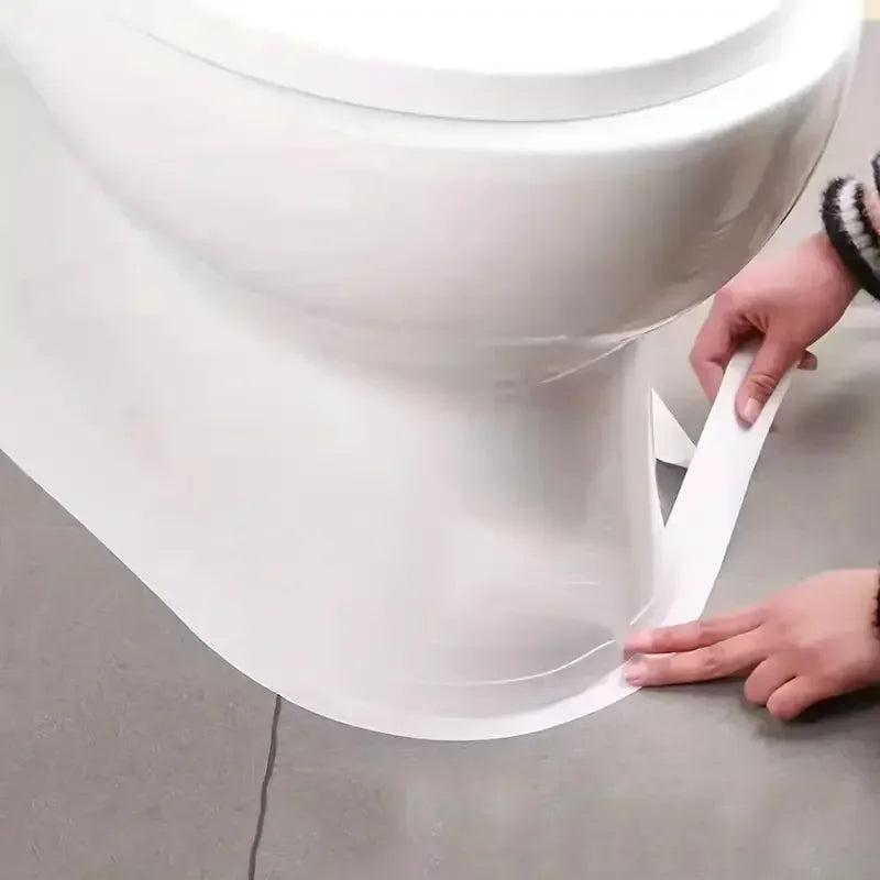 1 Roll of Waterproof White PVC Self-Adhesive Tape - Perfect for Bathroom, Sink & Kitchen - Super Strong Stickiness! Oasis Select