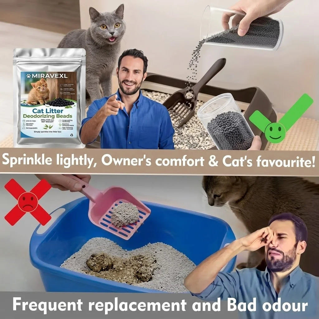 High-Performance Activated Carbon Cat Litter Deodorizing Beads – Lightly Scented Instantly Absorbs Odors.Long Lasting Freshness Oasis Select