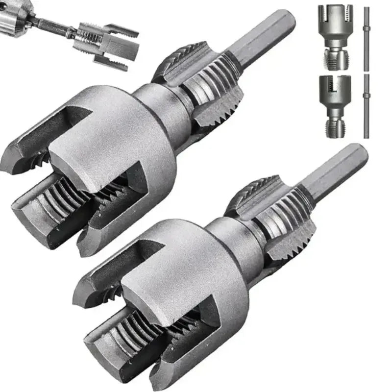 DN15/DN20 Internal External Thread Maker Drill Bit Adapter PVC Tube Threading Tap For Water Pipeline Installation Maintenance Oasis Select