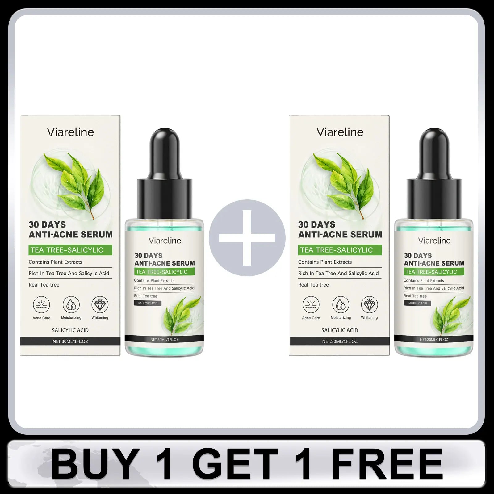 Viareline Salicylic Acid Face Care Set – 4-Piece Skin Kit