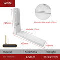 2-pcs Adjustable Length Kitchen Retractable Folding Bracket Steel Microwave Wall Mounting Brackets High-quality Oasis Select white China Mainland