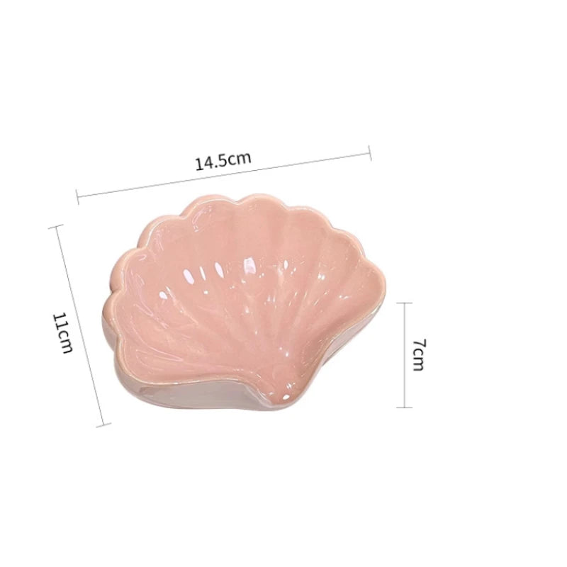 Shell Soap Box Bathroom Creative High-end Light Luxury Home and Daily Necessities Ceramics Decoration Oasis Select