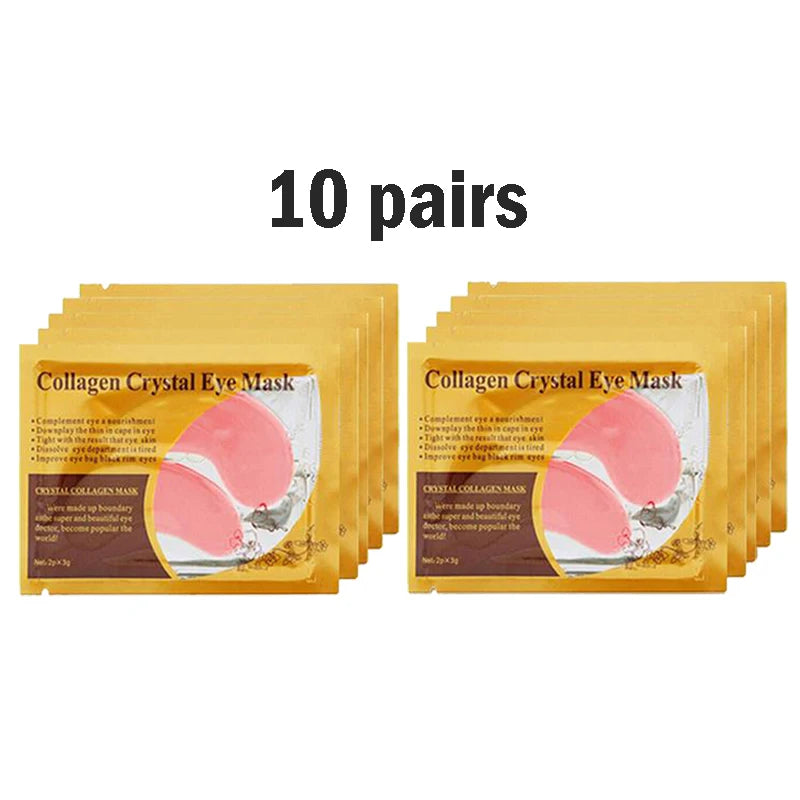 BIOAOUA Gold Collagen Eye Masks – Firm, Moisturize & De-Puff Eye Mask Patches Oasis Select Pink 10 pairs