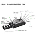 16 in 1 Portable Bicycle Repair Tools Kit Hex Wrench Nut Tire Screwdriver Motorcycle Bicycle Repair Tools Oasis Select 16-in-1