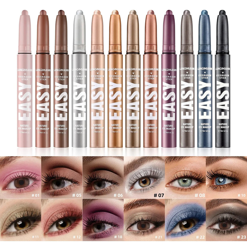 Langmanni Pearlescent Matte Eyeshadow Pencil – Waterproof Shimmer