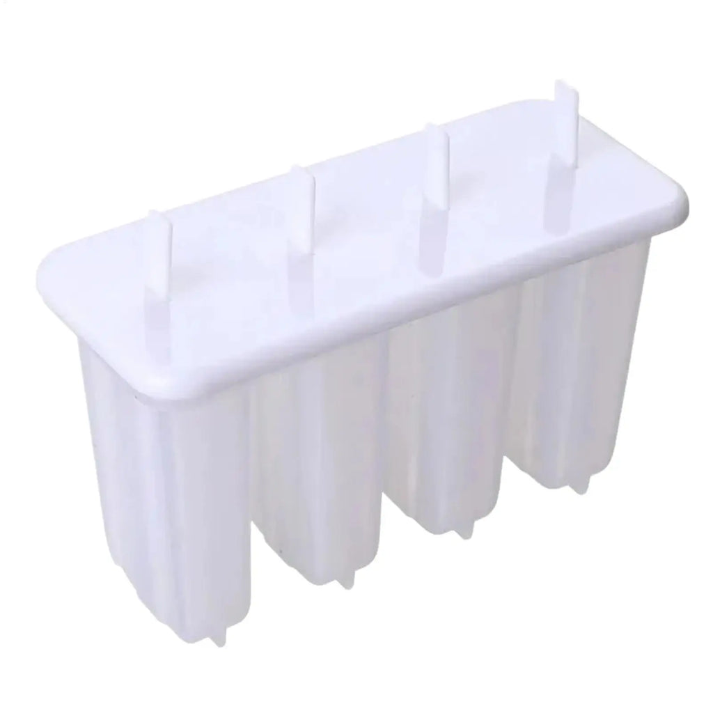 4-Cavity Popsicles Mold With Lid Home Made Homemade Mung Bean Popsicles Homemade Ice Cream Cubes Tray DIY Ice Cream Molds Oasis Select