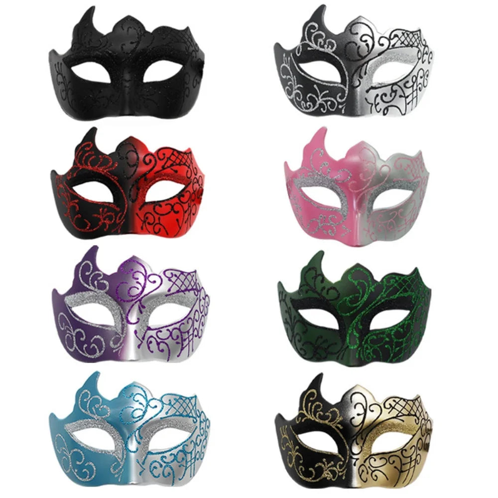 2PCS/set Couple Masks Lace Women Mask Men Painted Half Face Mask Eye Mask Set Party Masquerade Wedding Decoration Costume Prom Oasis Select