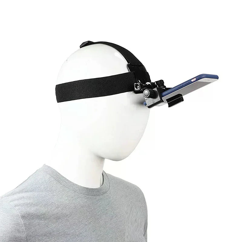 Head-Mounted Headband Bracket Adjustable Live Broadcast Mobile Phone Holder First-person Perspective Fixed Bracket Gift Oasis Select