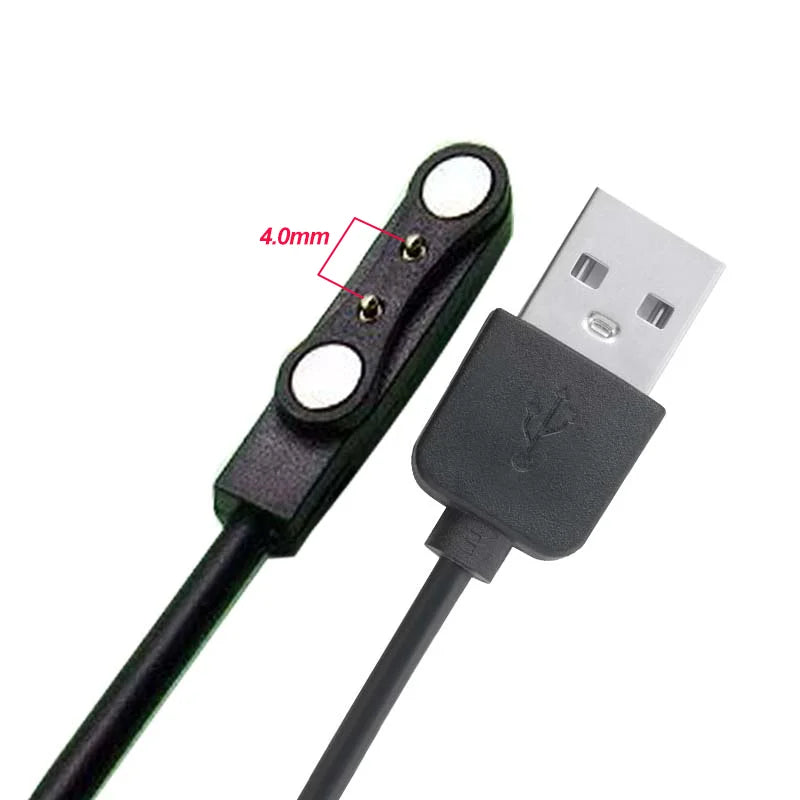 2-Pin Magnetic Charging Cable for Smart Watch – 4mm & 2.84mm Smart Watch Charger Oasis Select