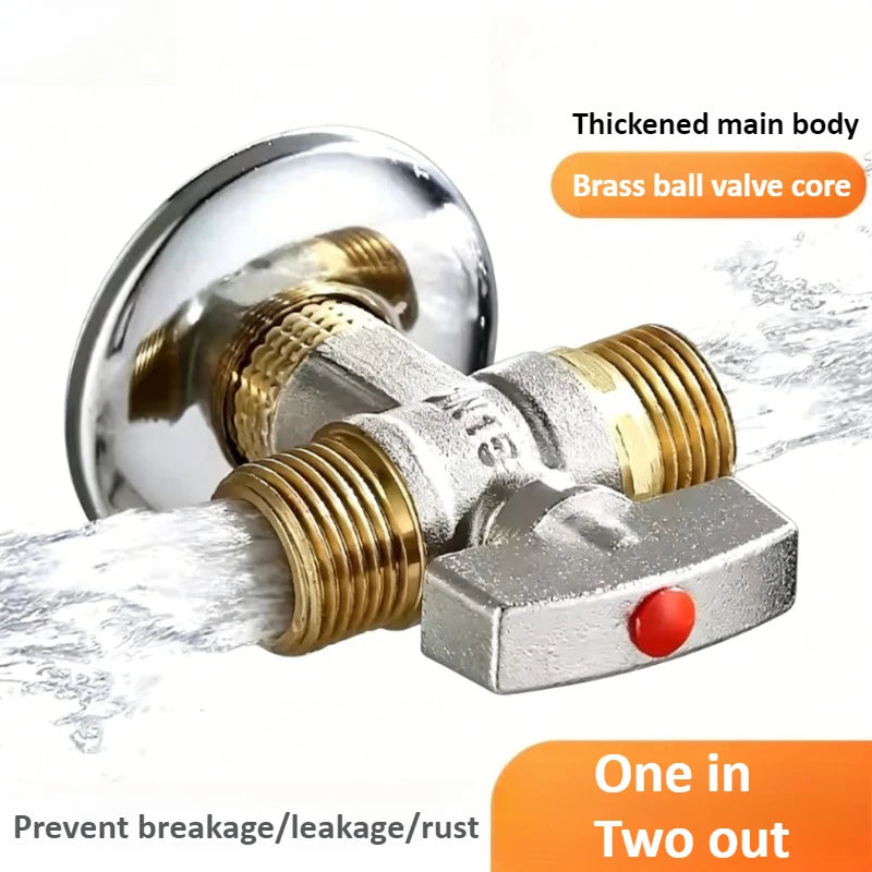Brass Large Flow Water Stop Valves Hot and Cold Water G1/2" with Handle Bathroom Kitchen Sink Durable Stop Valve Oasis Select Angle valve 80mm High flow ball valve