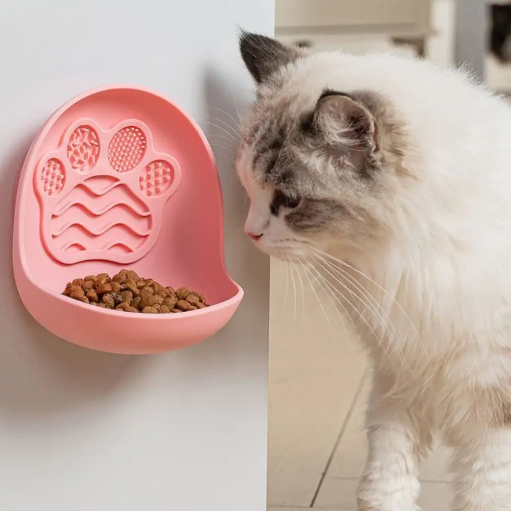 Silicone Suction Cup Cat Bowl | Non-Slip Slow Feeder Pet Dish