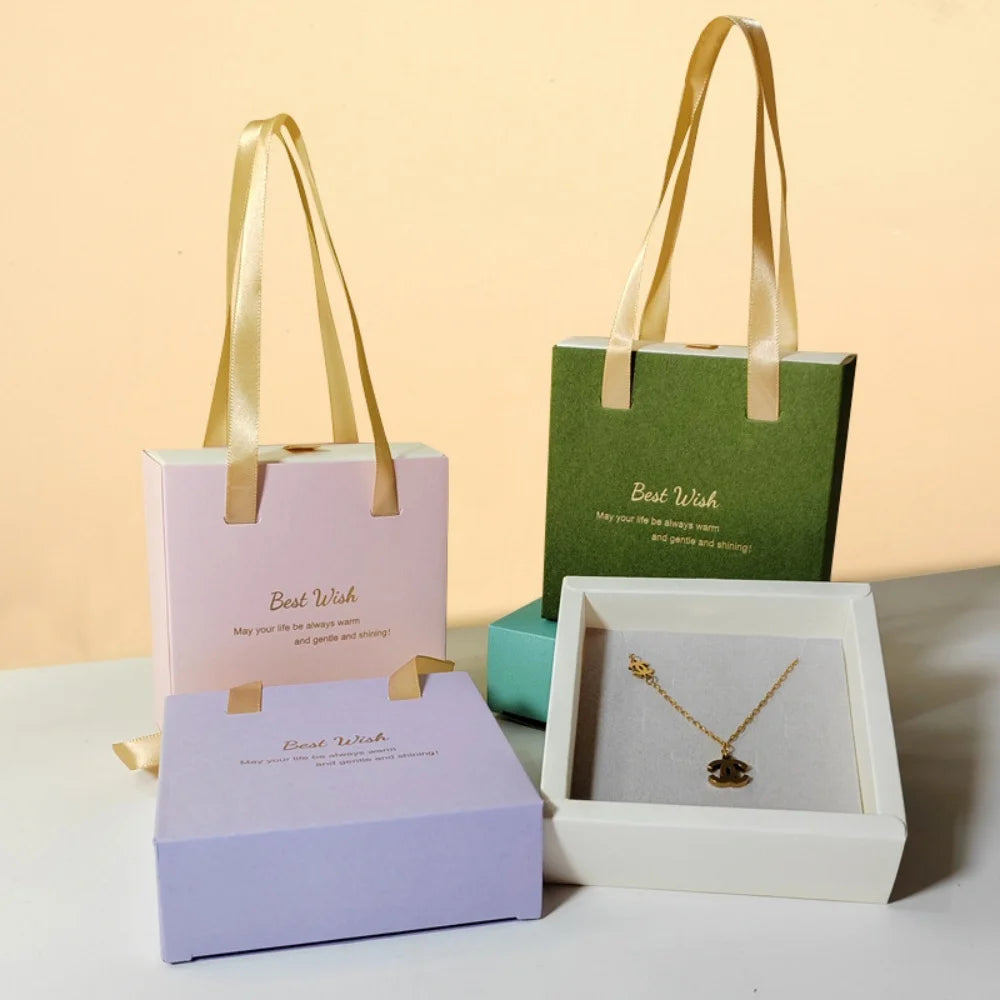 Portable Jewelry Box – Ring, Earring & Necklace Gift Case