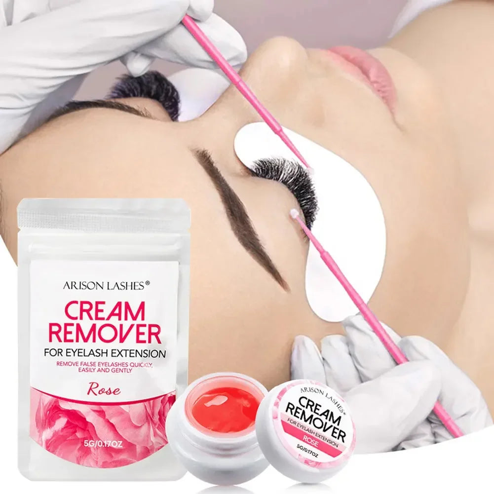 Fast Cleaning Lash Glue Cream Remover Non Irritating Grafting Eyelash Extension Adhesive Gel Remover for Makeup Tools Oasis Select