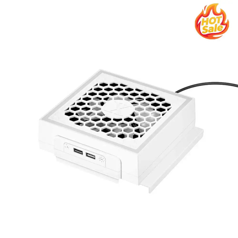LED Cooling Fan Cooler 3 Gears Adjustable 5V 2.4A Light Strip 7 Lighting Modes Decoration Gaming Accessories for Xbox Series S Oasis Select