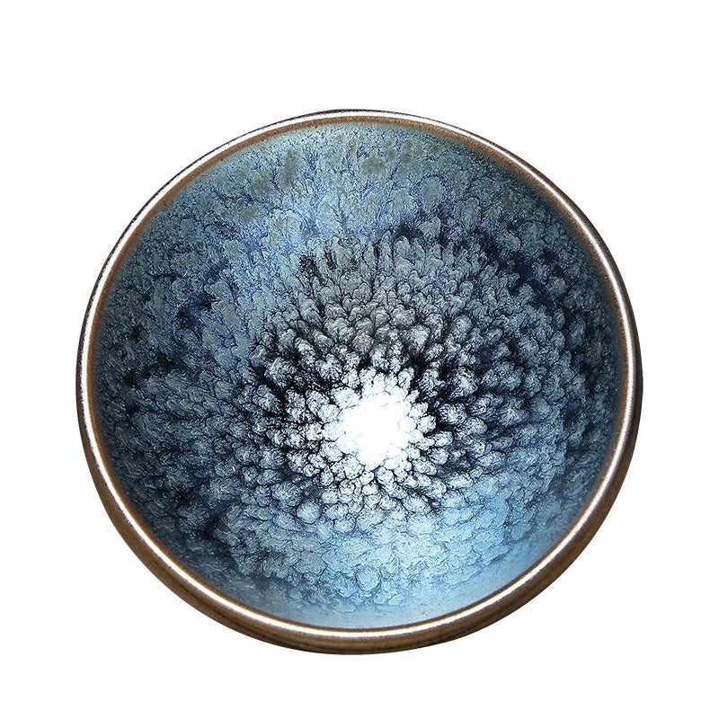 Jianzhan Tea Cup Pure Manual Iron Tire Kiln Glaze Master Cup Household Ceramic Kung Fu Tea Set Tea Cup Oasis Select