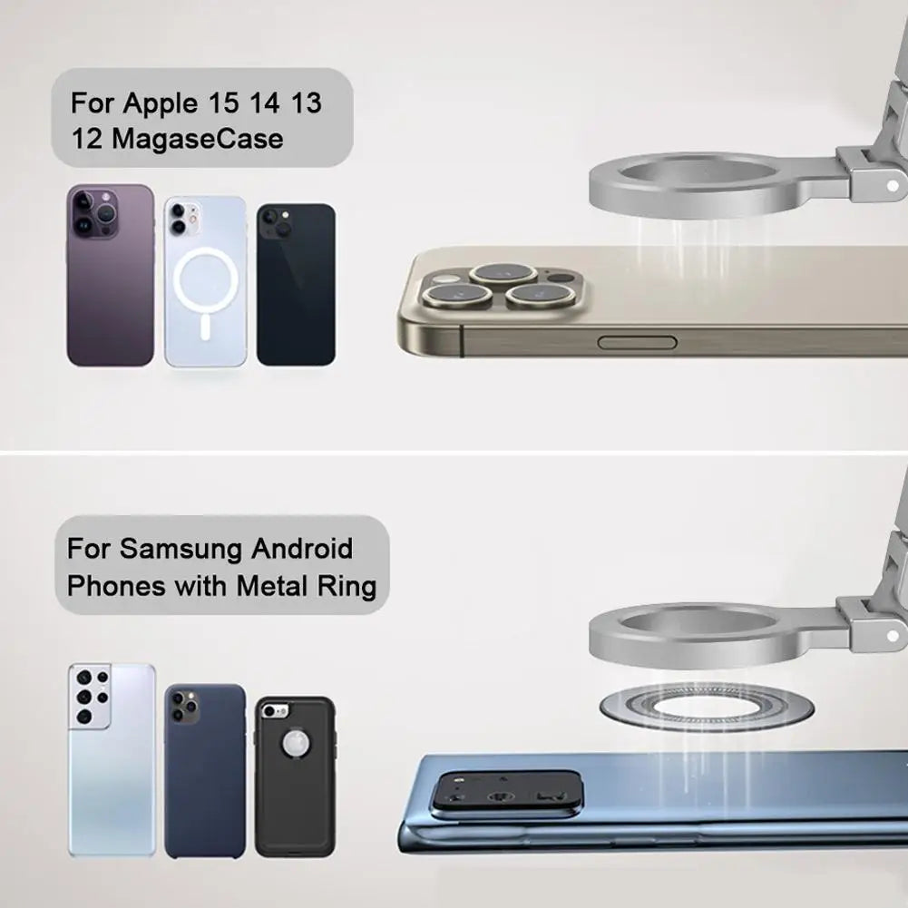 Universal Magnetic Phone Holder – Foldable Airplane Travel Mount