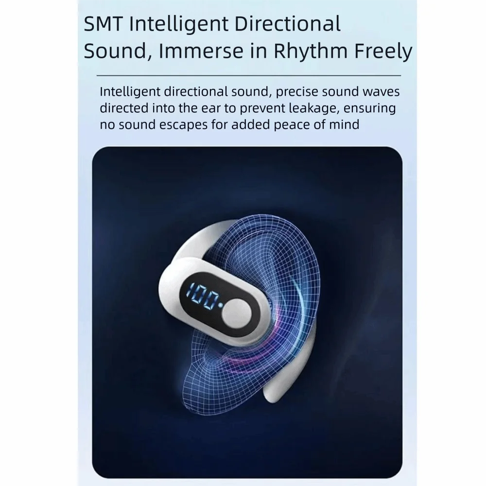 Ear Hook Wireless Earphones Bluetooth 5.3 Mini Handsfree Waterproof Sport Music Headset Single Earbuds OWS Headphone HiFi Music Oasis Select