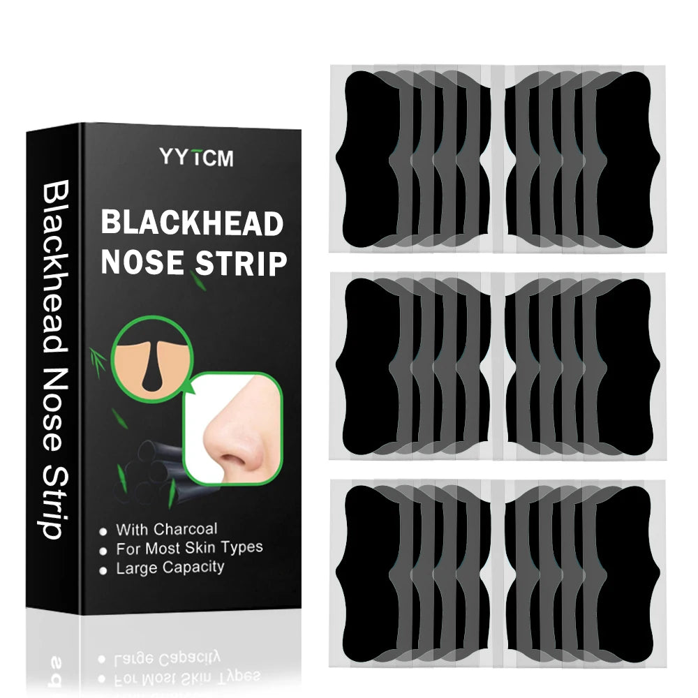 Bamboo Charcoal Nose Pore Strips – Deep Cleansing Blackhead Remover Nose Pore Strips Oasis Select 30pcs with box