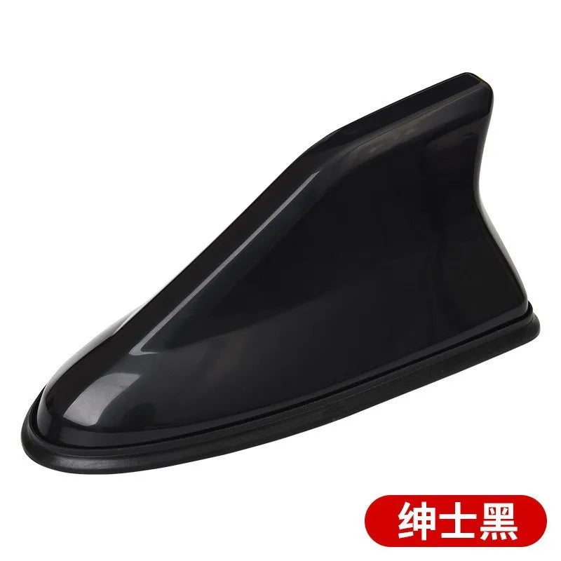 Car Shark Fin Antenna Cover Universal Carbon Fiber Look Radio Signal Aerials Roof Exterior Accessories Decoration for SUV Truck Oasis Select black