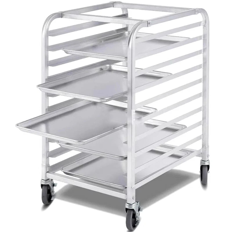 Commercial Bakery Bun Pan Rack Trolley 10 or 20 Layer Wheels