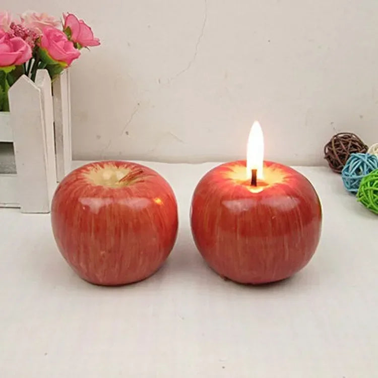 Creative Apple Candle Christmas Christmas Eve Gift Fruit Candle Birthday Christmas Decoration Holiday Gift Oasis Select