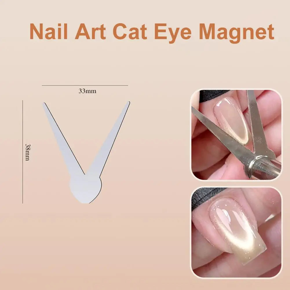 Cat Eye Nail Magnet for Nails,3PCS French Cat Eye Magnet Tool,Stainless Steel Cat Eye Nail Magnetic Rod for DIY & Nail Salon Oasis Select