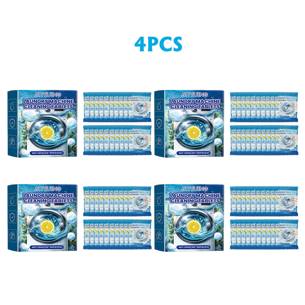 Jaysuing Washing Machine Stain Remover Effervescent Tablets Clean Odors Washing Machine Sink Depth Dirt Removal Cleaning Tablets Oasis Select 4 boxes