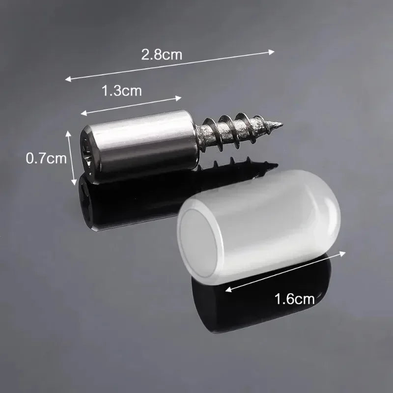 10-120 Set Self-tapping Screws, Shelf Brackets with Anti-slip Sleeves, Wardrobe Divider Fixed Supports, DIY Carpentry Screws Oasis Select