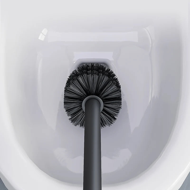 1 PC Replacement for Bathroom Cleaning Toilet Brush White and Black Head Hold Bathroom Tool Oasis Select