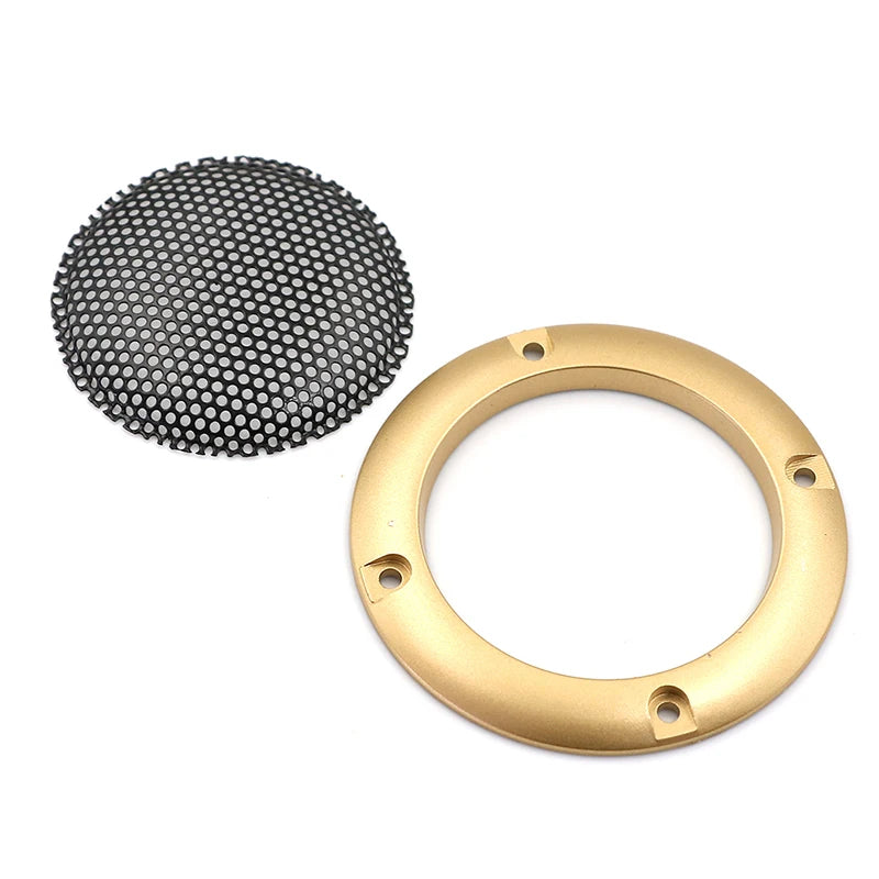 2" Metal Mesh Speaker Grille Cover | Decorative Circle 2-Pack