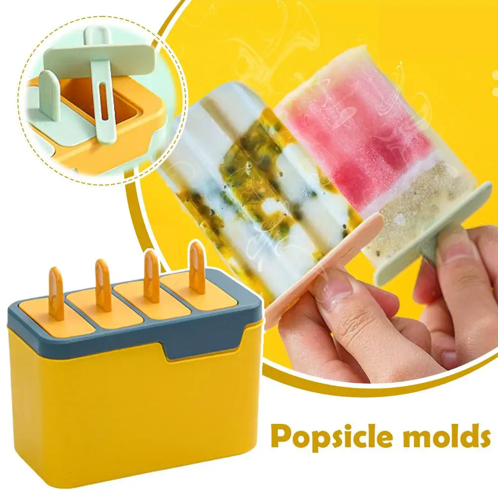 Ice Cream Popsicle Mold DIY Ice Cream Machine Homemade Ice Box Lid Easy-Release Ice Pop Molds Homemade Ice Cream Molds Oasis Select