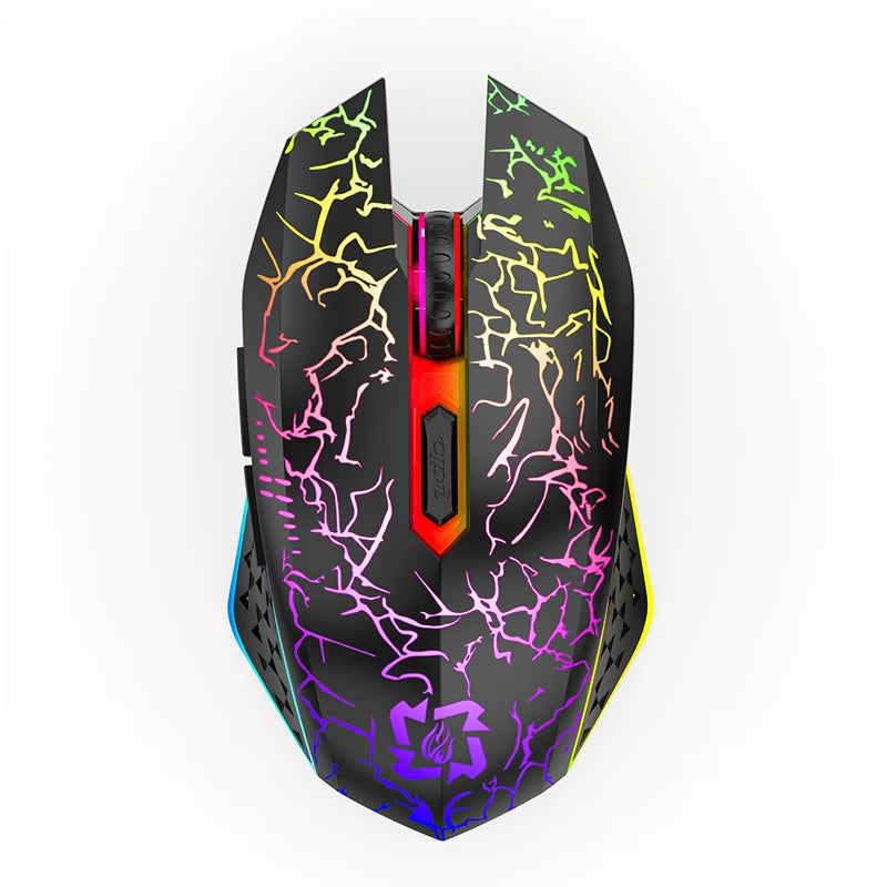 Bluetooth 5.2 Mouse RGB 2.4G Wireless Mouse Dual-Mode Gaming Mouse 6 Buttons Silent Mouse For MacBook Tablet Laptops Computer Oasis Select black
