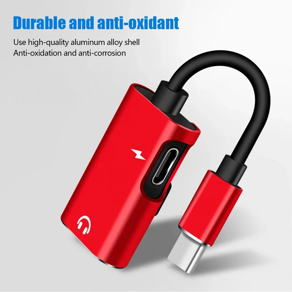 USB-C to 3.5mm Audio Splitter Adapter | Charge & Listen