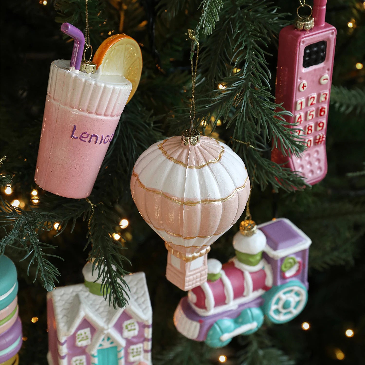 Macaron Christmas Hanging Ornaments – Cute Tree Pendants
