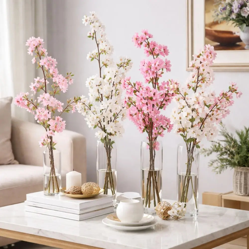 Artificial Cherry Blossom Branch 94cm | Realistic Silk Flowers
