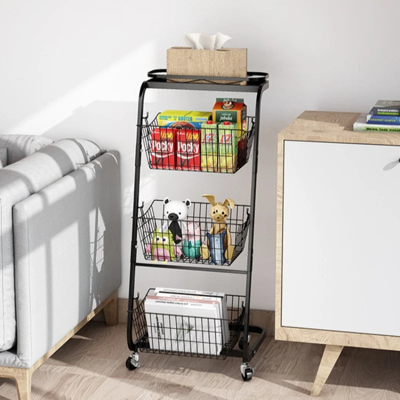 Kitchen vegetable basket rack floor-to-ceiling household fruit and vegetable storage rack multi-functional multi-layer storage Oasis Select