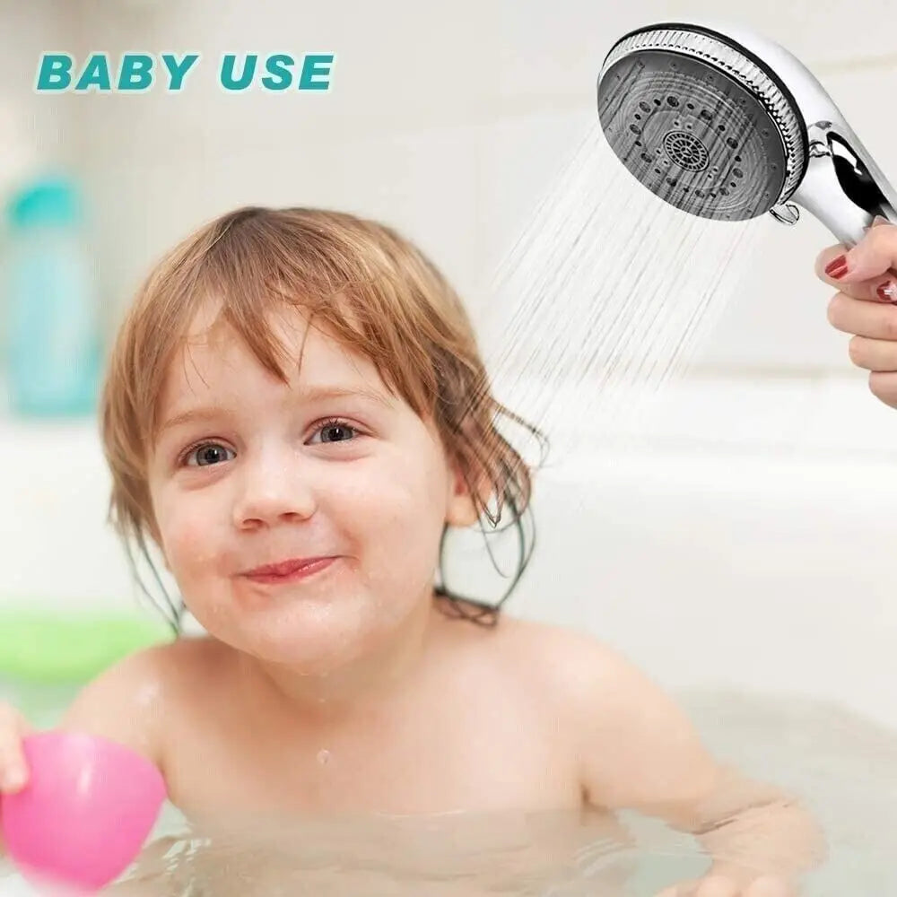 Easy to Use Multifunction Shower Head Adjustable 7 Modes Bathroom Fixture Stainless steel High Pressure Filter Home Oasis Select