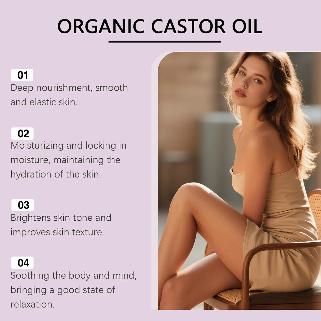 Organic Castor Oil Rose Quartz Roller Ball | 50ml Castor Oil Roller Oasis Select