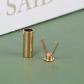 10Pcs Diy Metal Aglets Shoelace Cylindrical Tips Head Tip Protector Card Rope Buckle For Clothing Sweater Hat Rope Head Buckle Oasis Select Gold