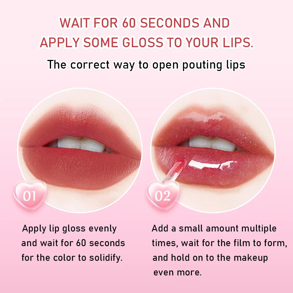 2 In 1 Double-End Matte Lip Glass Gloss Transparent Moisturizing Lip Oil Glaze Gloss Shimmer Liquid Lipstick Glossy Mirror Shine Oasis Select