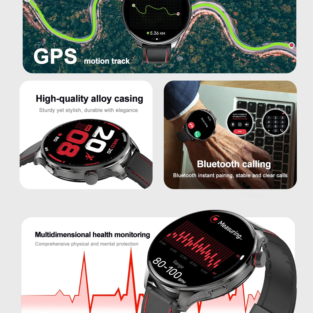 Outdoor GPS Smart Watch 1.75" AMOLED Fitness Smartwatch Men 110+ Sports Modes 800mAh BT Call Health Monitoring Sports Tracking Oasis Select