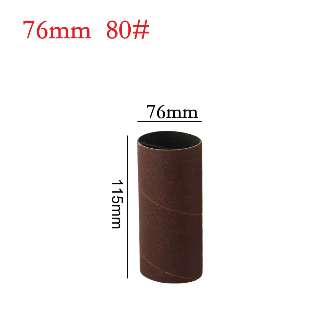 115mm Sanding Drum Sleeves Sanding Paper Drum Polishing Tools 80/150/240 Grit Sandpaper For Metal Woodworking Polishing Oasis Select 76mm 80Grit