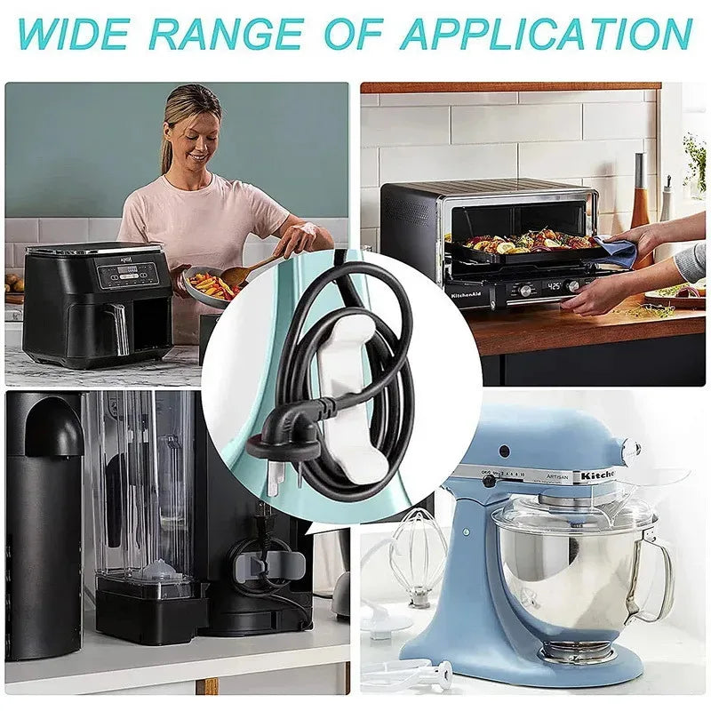 1/5/10pcs Cord Winder Cable Management Clip Cable Holder Keeper Organizer For Air Fryer Coffee Machine Kitchen Appliances Oasis Select