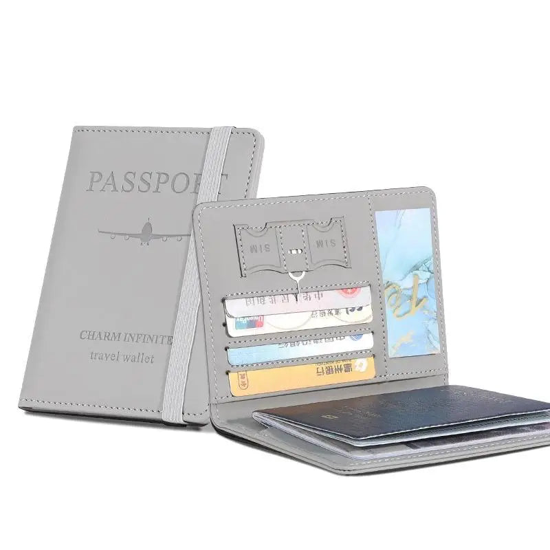 Waterproof PU Leather Passport Holder & Travel Wallet Passport Wallet Oasis Select Gray