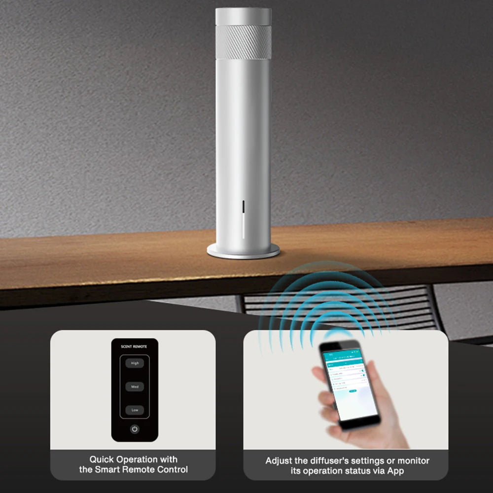 200m³ Smart Waterless Essential Oil Diffuser | Bluetooth Control