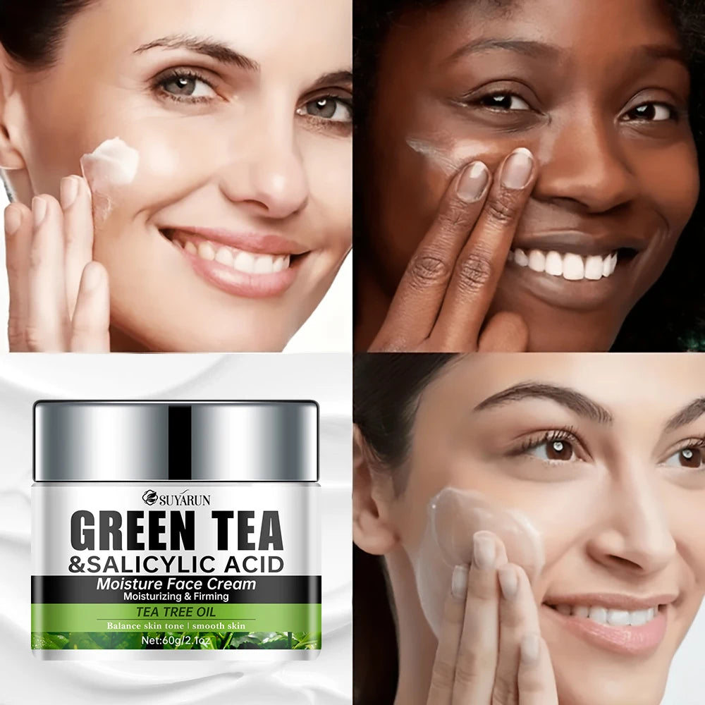 SUYARUN Plant squalane Camellia green tea Cream, hydrating anti-aging moisturizer, natural skin care for dry and sensitive skin. Oasis Select